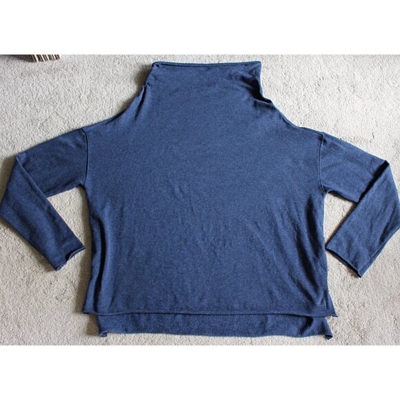 Nike Yoga - Women’s Brushed Fleece Long Sleeve Funnel Top in Blue, size Medium - Picture 7 of 9